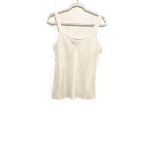 White Fitted Sleeveless Camisole Chemise